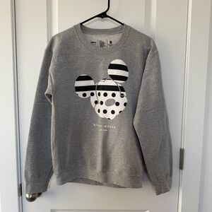 Disney Collection NEFF Gray Stripe-a-Dot Mickey Mouse Head RARE Size Small